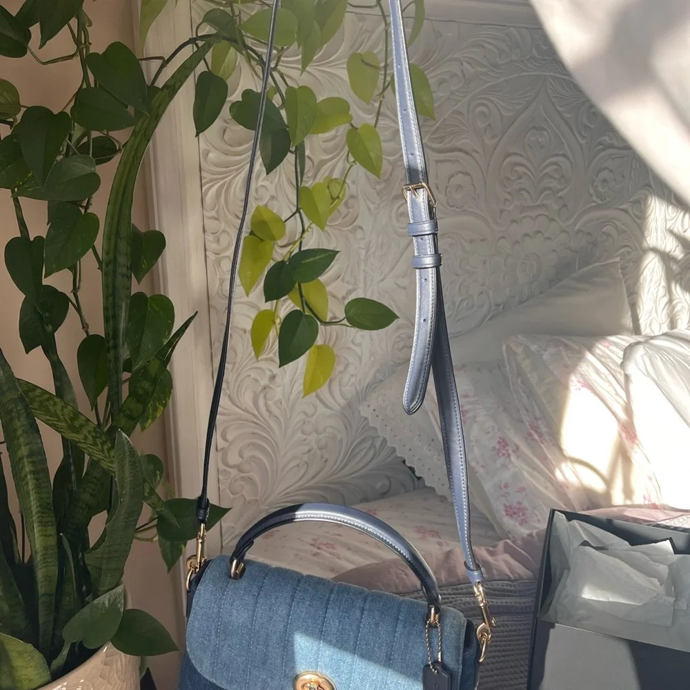#Coach Blue Marley Top Handle - Picture 10 of 17